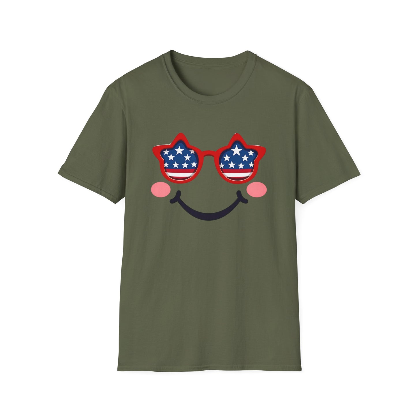 American Flag Smiley T-Shirt