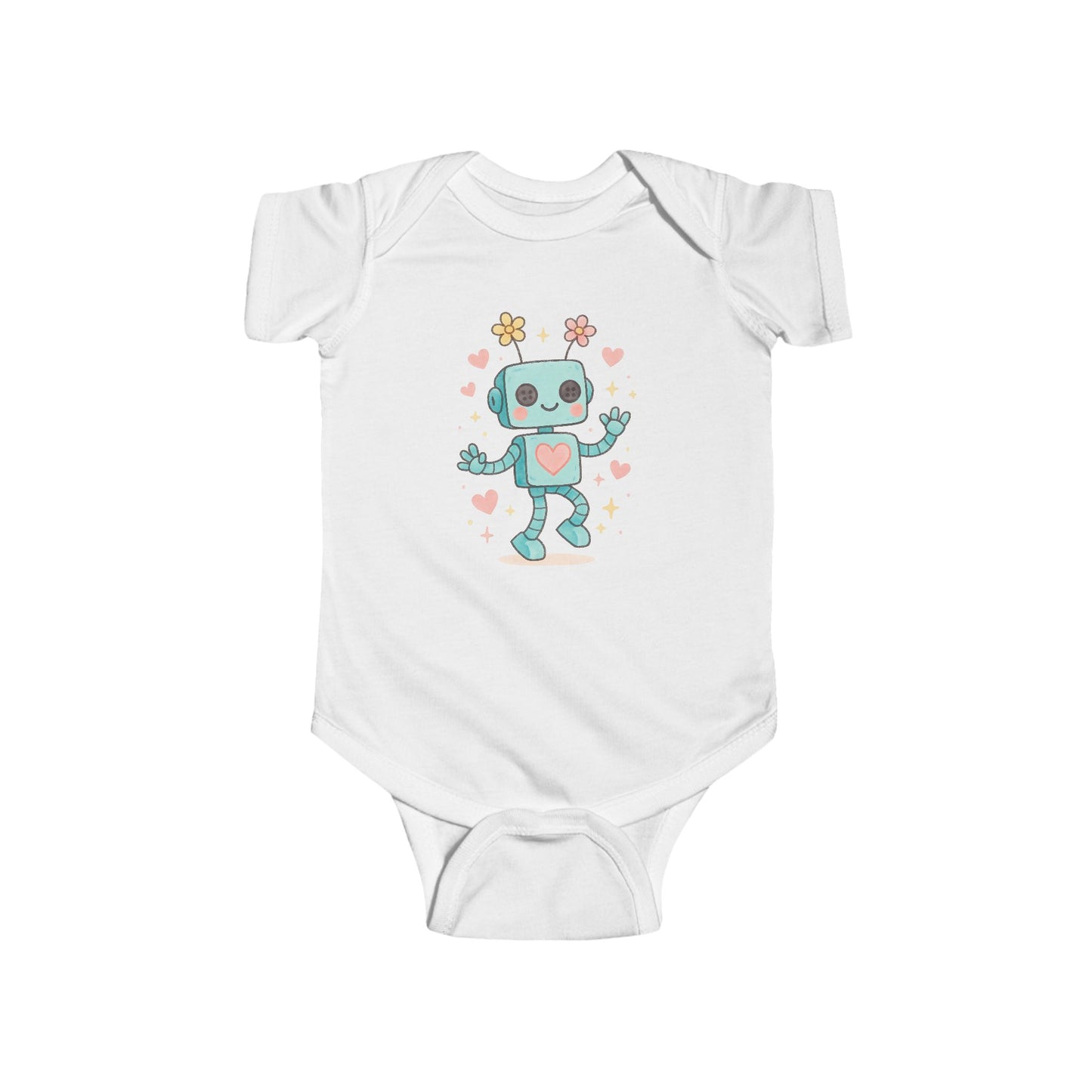 Blushing Dancing Robot Infant Bodysuit