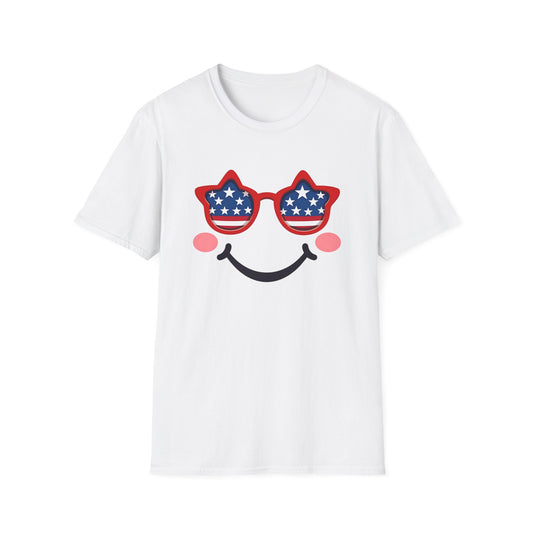American Flag Smiley T-Shirt