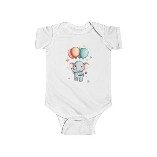Balloon Bliss Baby Elephant Infant Bodysuit