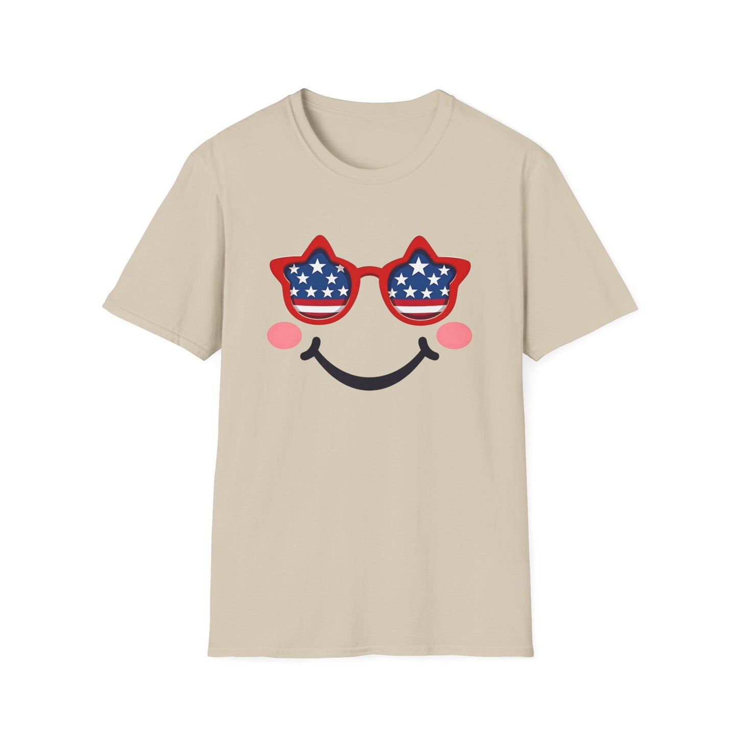 American Flag Smiley T-Shirt