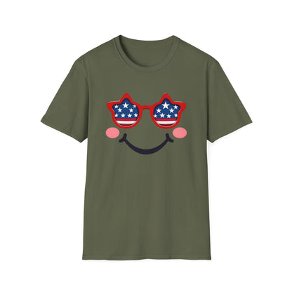 American Flag Smiley T-Shirt