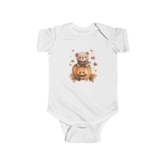 Bear and Halloween Pumpkin Infant Bodysuit