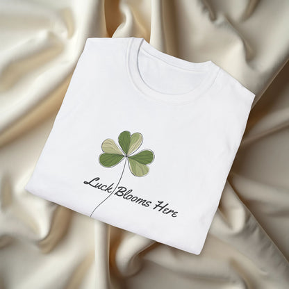 Luck Blooms Here T-Shirt