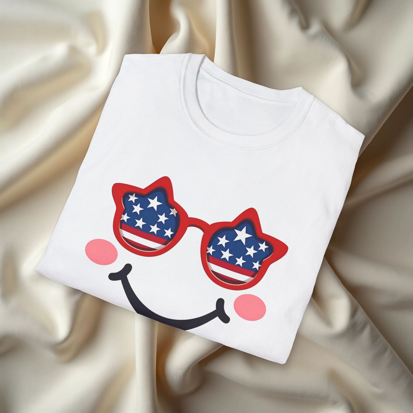 American Flag Smiley T-Shirt